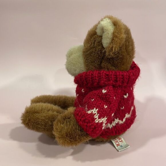 Vintage 1995 Mary Meyer Light Brown Teddy Bear with Red & White Sweater EUC 11” - Picture 2 of 7